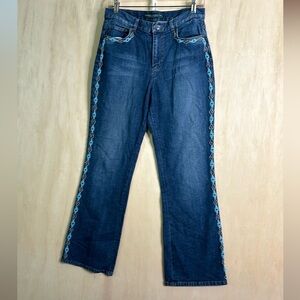 Ralph Lauren Jeans Southwestern beaded jeans. Size 8 petite.